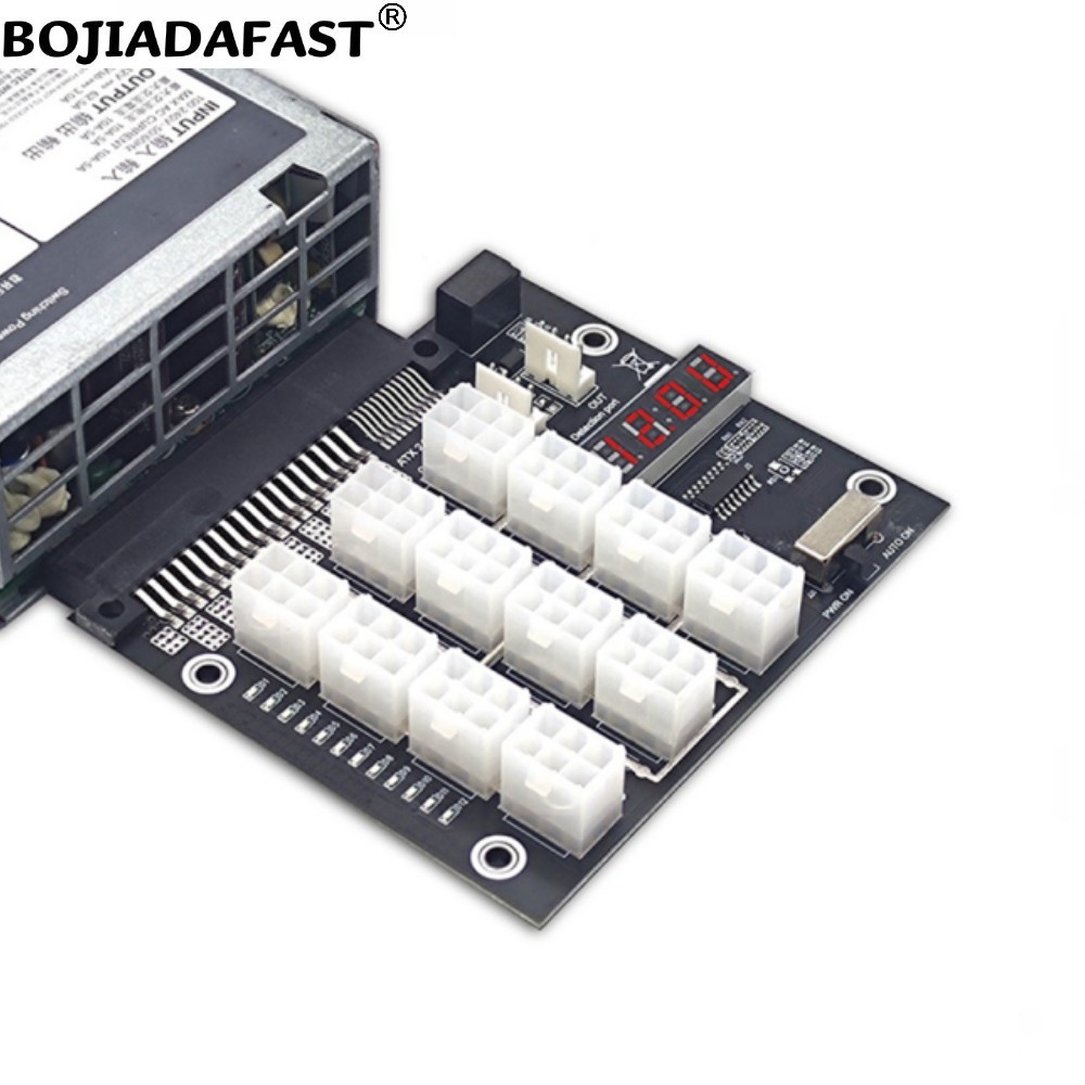 12 Ports PCI-E 6Pin Connector  - đánh giá và giá 2400W Server Psu Breakout Board