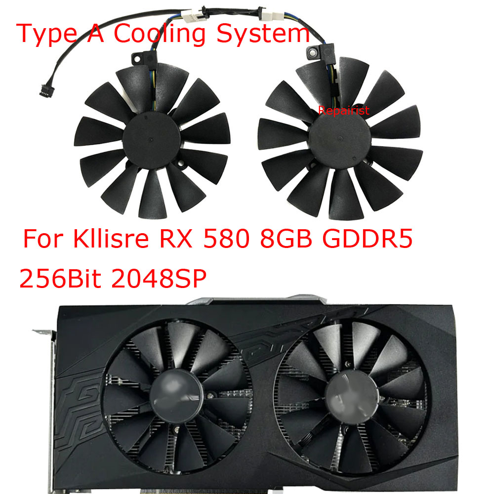 2pcs/Set,Video Cards Fan,T1292 - đánh giá và giá Rx 580 8Gb 2048Sp Gpu