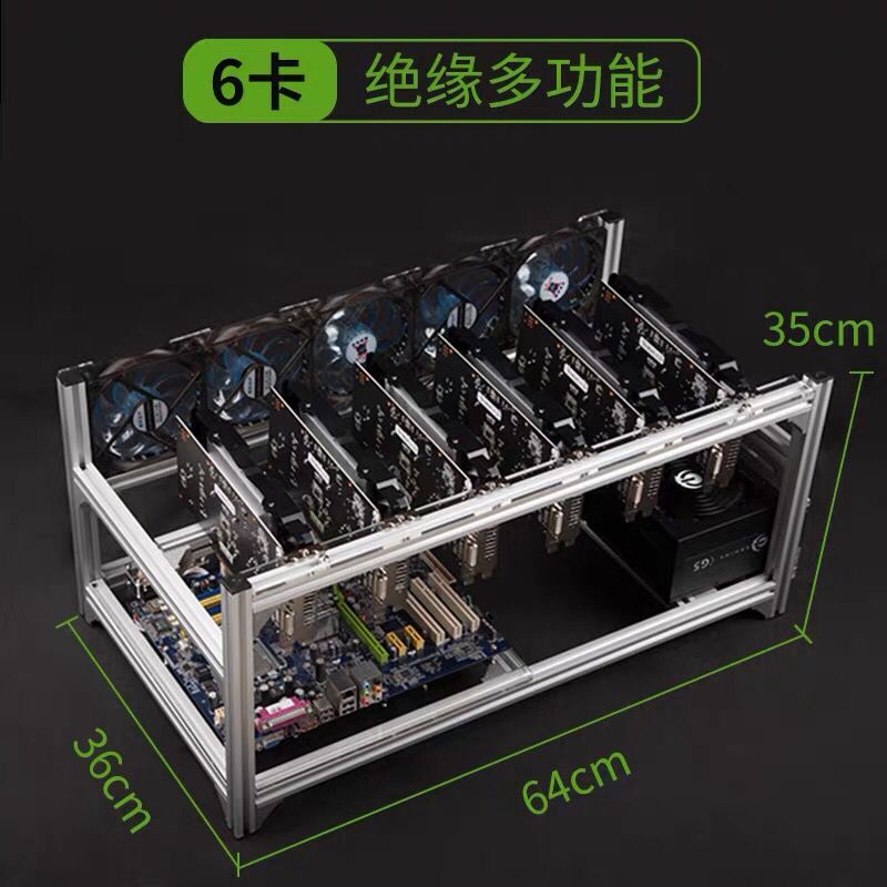 6 8 12 19 GPU Thợ Mỏ Khai Thác - đánh giá và giá 12 Gpu Open Air Frame Case