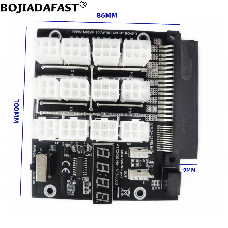 12 * PCI-E 6Pin Connector Brea - đánh giá và giá 2400W Server Psu Breakout Board