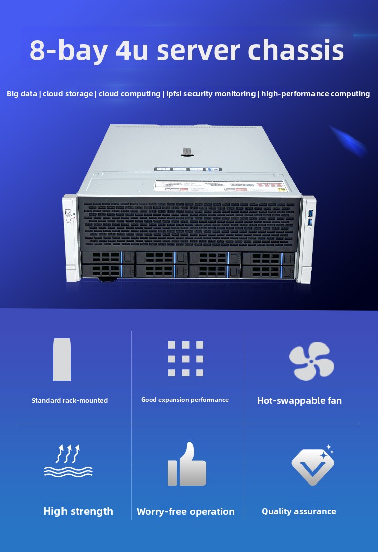 8-Disk 4U Rack-type Multi-disk - đánh giá và giá 8 Gpu 4U Server Chassis