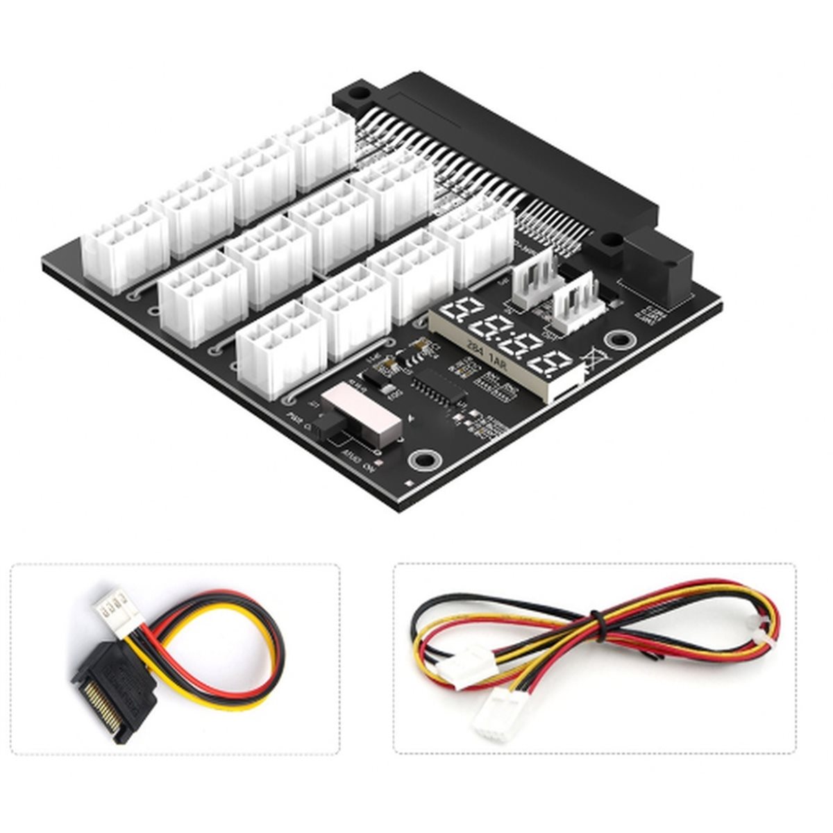 NEW FACTORY~12 Ports PCIe 6Pin - đánh giá và giá 2400W Server Psu Breakout Board