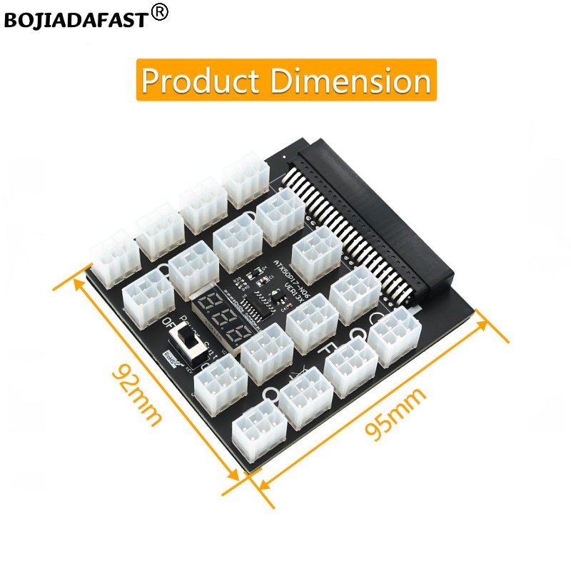 17 Ports PCI-E 6Pin Connector  - đánh giá và giá 2400W Server Psu Breakout Board